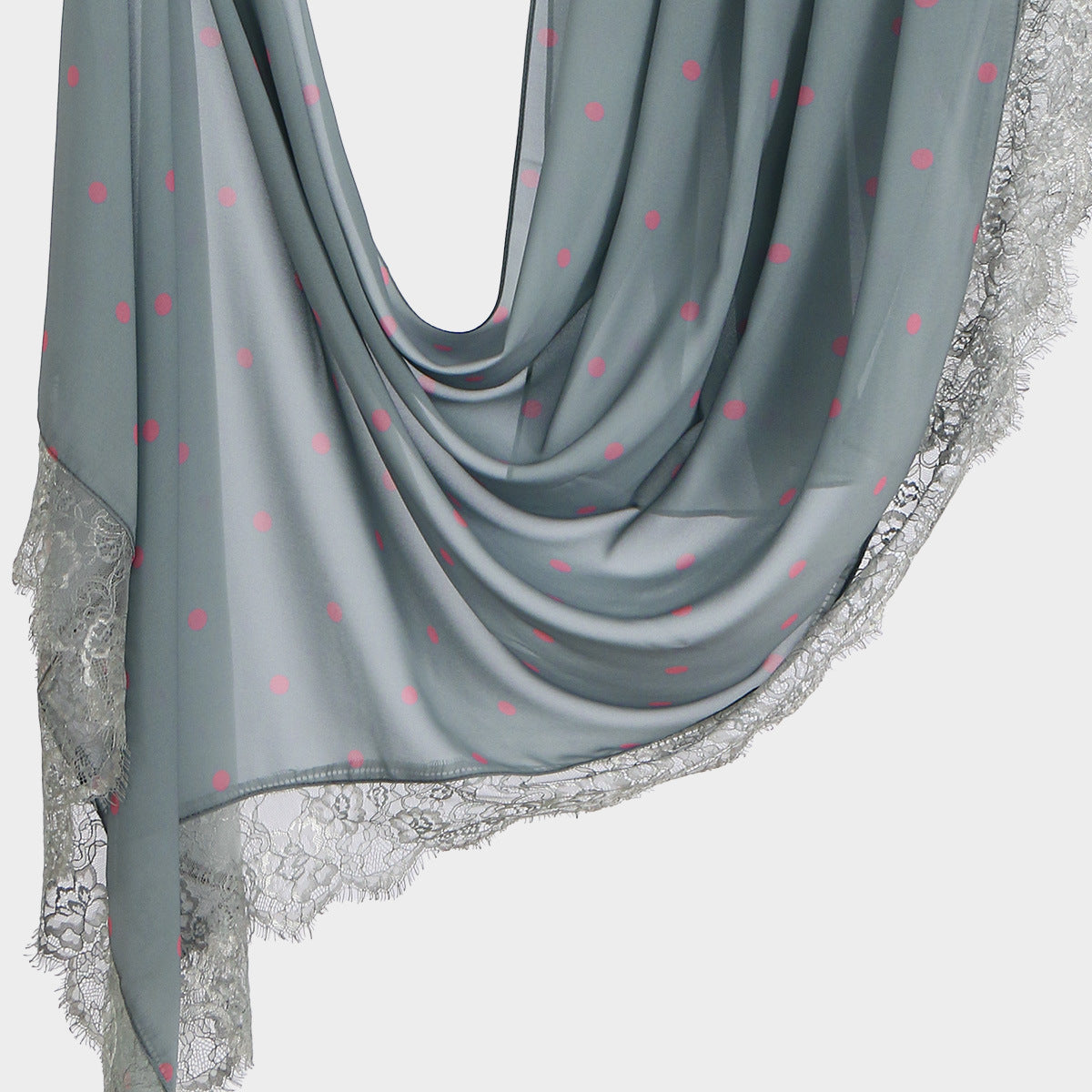 Foulard Hijab à Dentelle Pois (MH252)