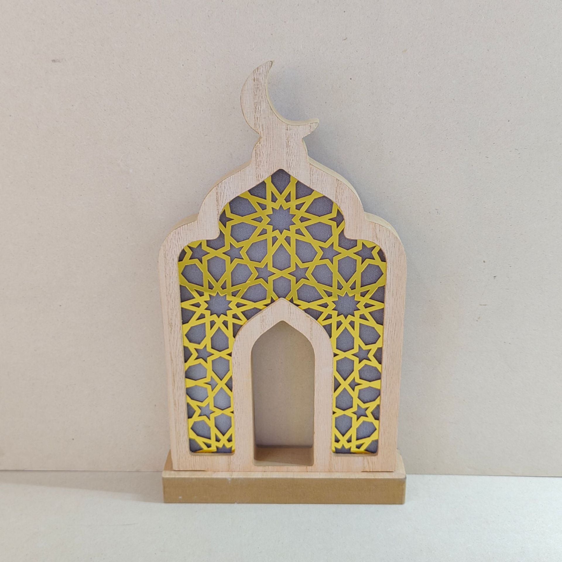 Eid Wooden LED Decorative Desktop Ornaments (MAC395)