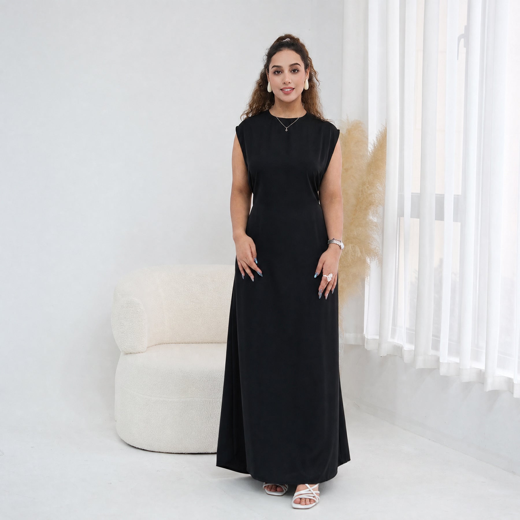 Nida Open Abaya & Hijab Set(MOA344)