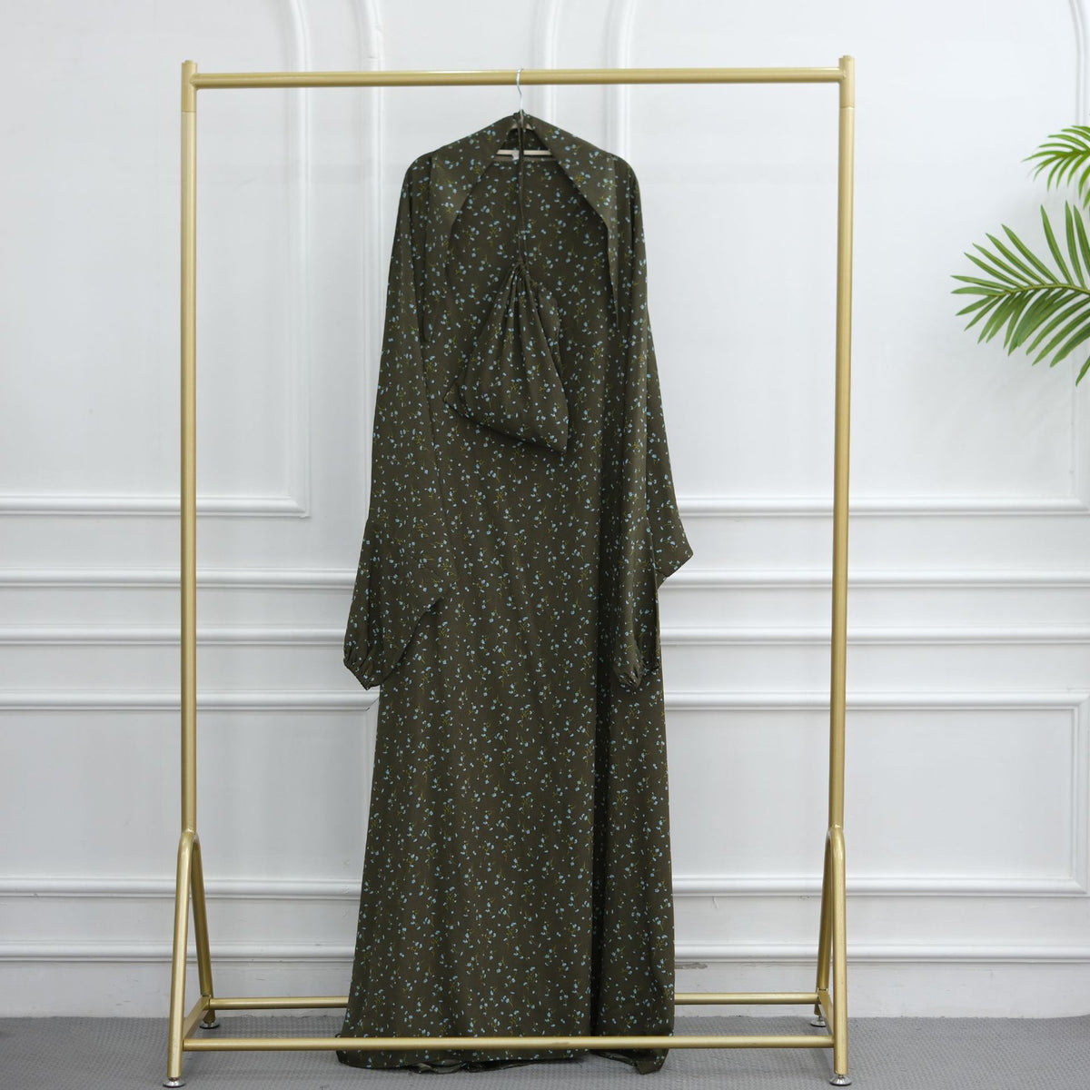 Printed One-Piece Hijab Abaya Prayer Set(MJ025)