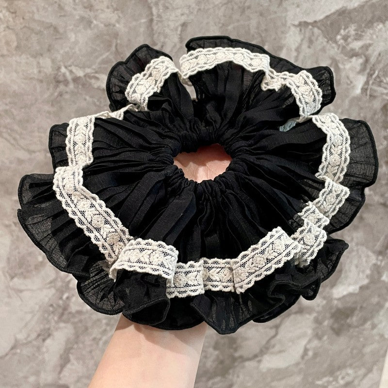 Oversized Ruffled Scrunchie Hair Tie（MAC455）
