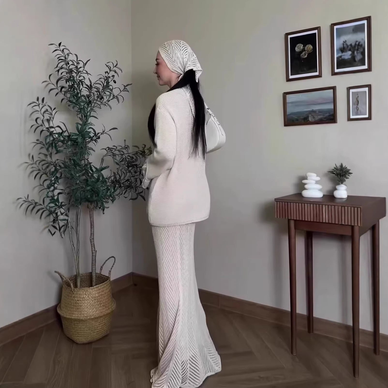 Open-Knit Three-Piece Set(MS524)