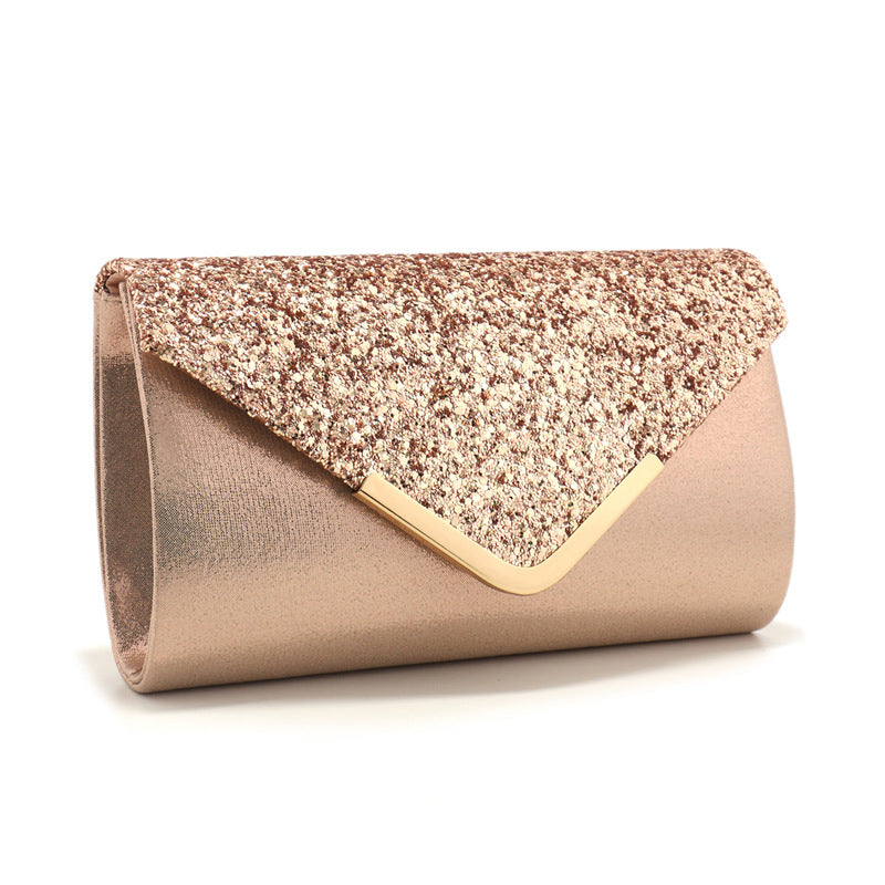 Classic Glitter Envelope Evening Clutch Bag - Sparkling Party Handbag & Crossbody Purse for Weddings & Proms（MAC495）