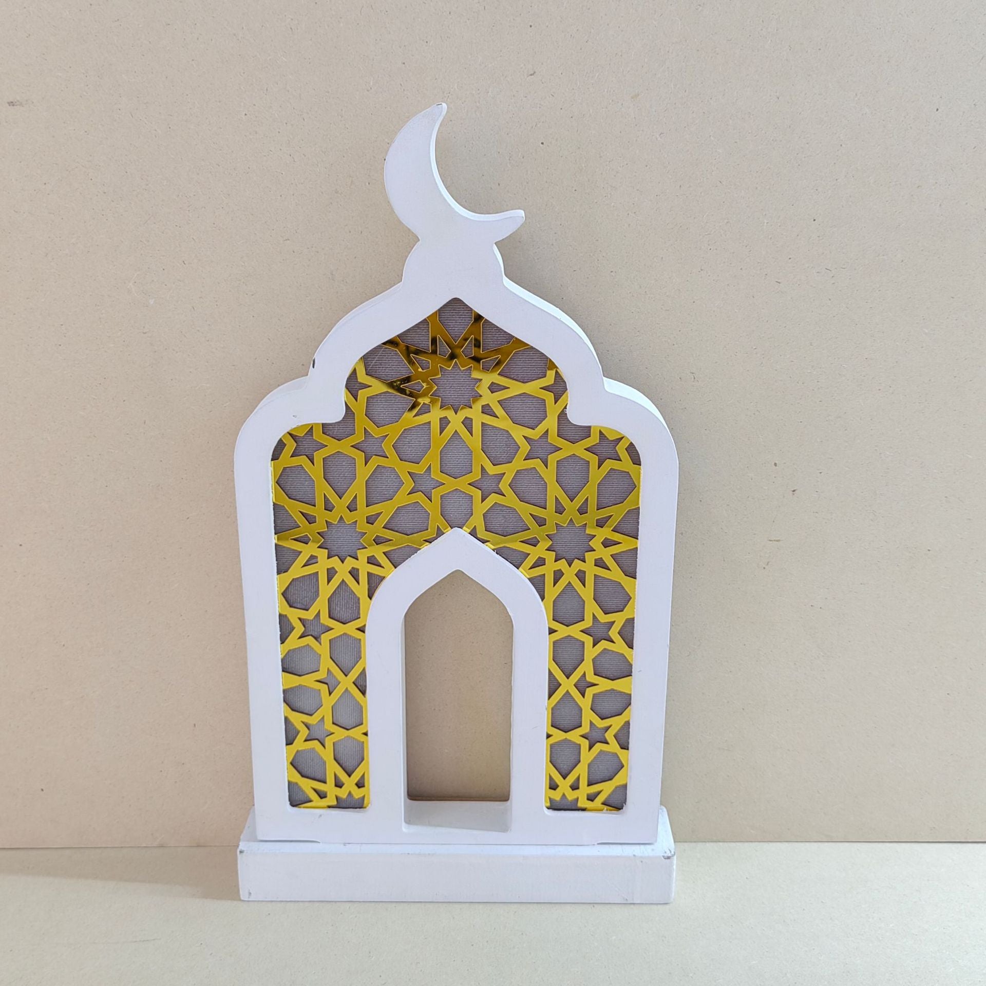 Eid Wooden LED Decorative Desktop Ornaments (MAC395)