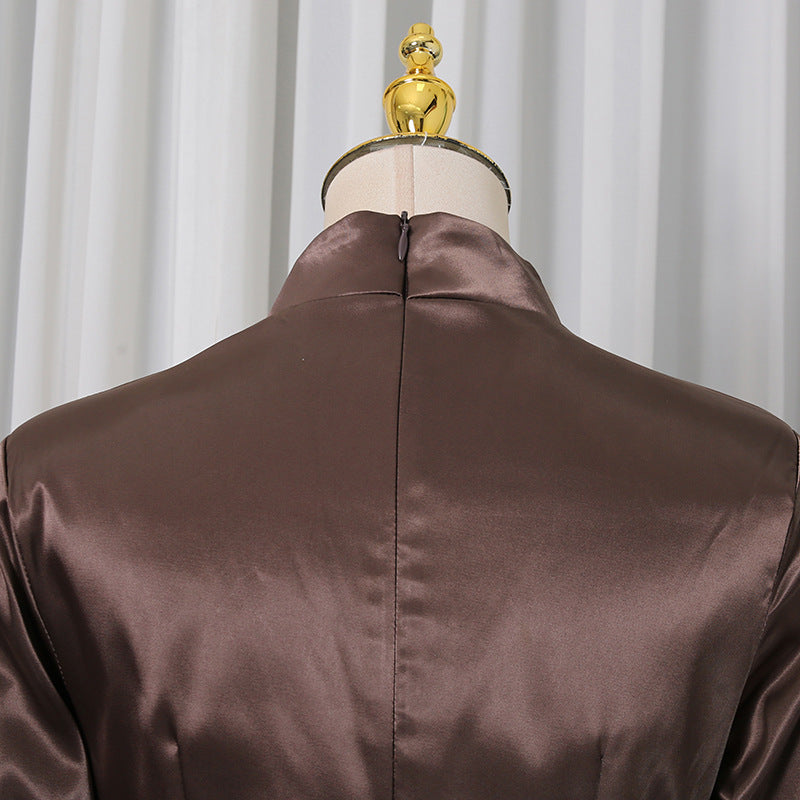 Corset Peplum Top & Maxi Skirt Set(MS396)