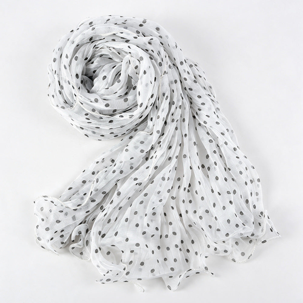 Polka Dot Crinkle Shimmer Hijab Scarf(MH249)