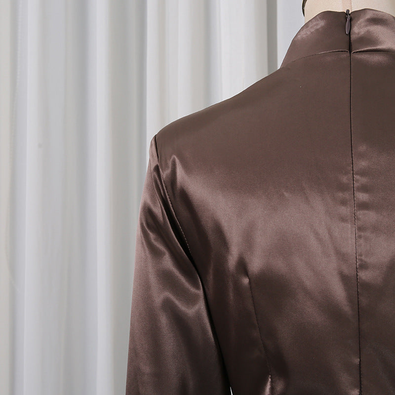 Corset Peplum Top & Maxi Skirt Set(MS396)