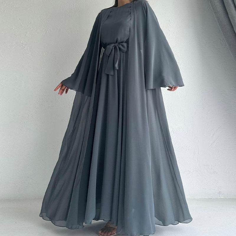 Modest Luxury Mesh Fabric A-Line Abaya(MOA232)