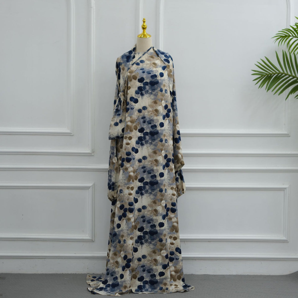 Printed One-Piece Hijab Abaya Prayer Set(MJ025)