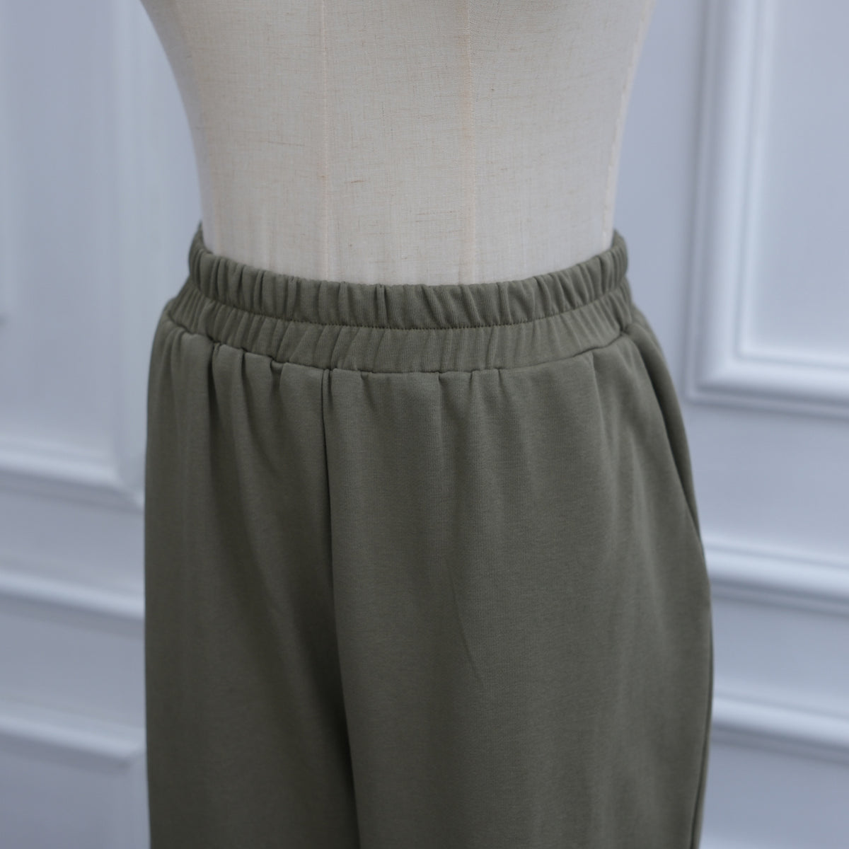 Cotton Belted Tunic & Wide-Leg Pants Set(MS570)