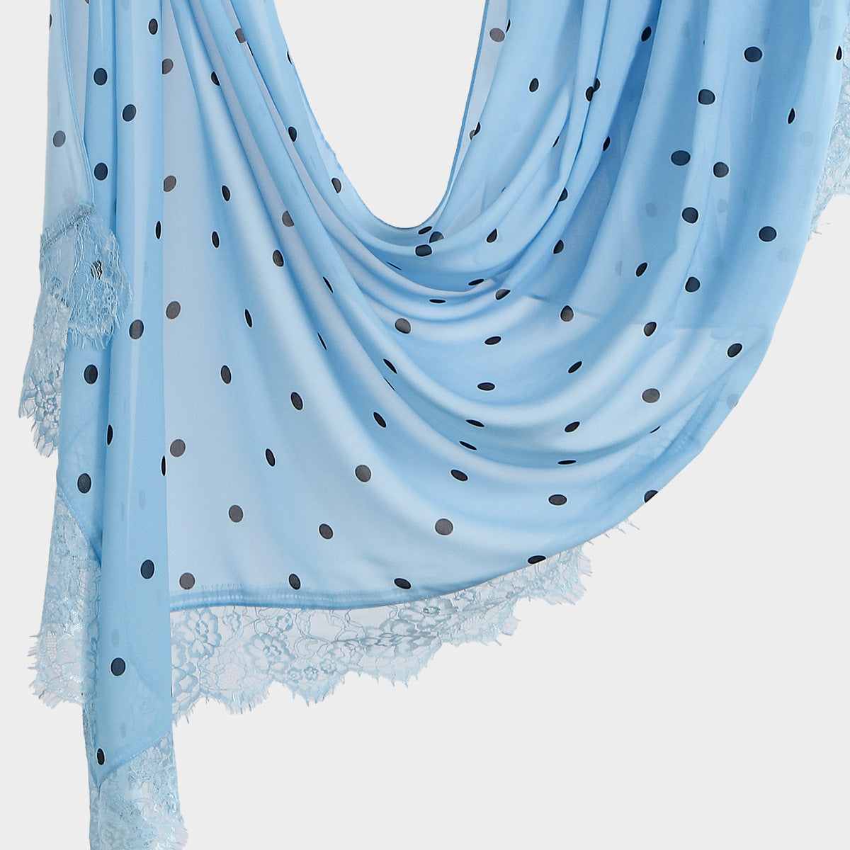 Foulard Hijab à Dentelle Pois (MH252)