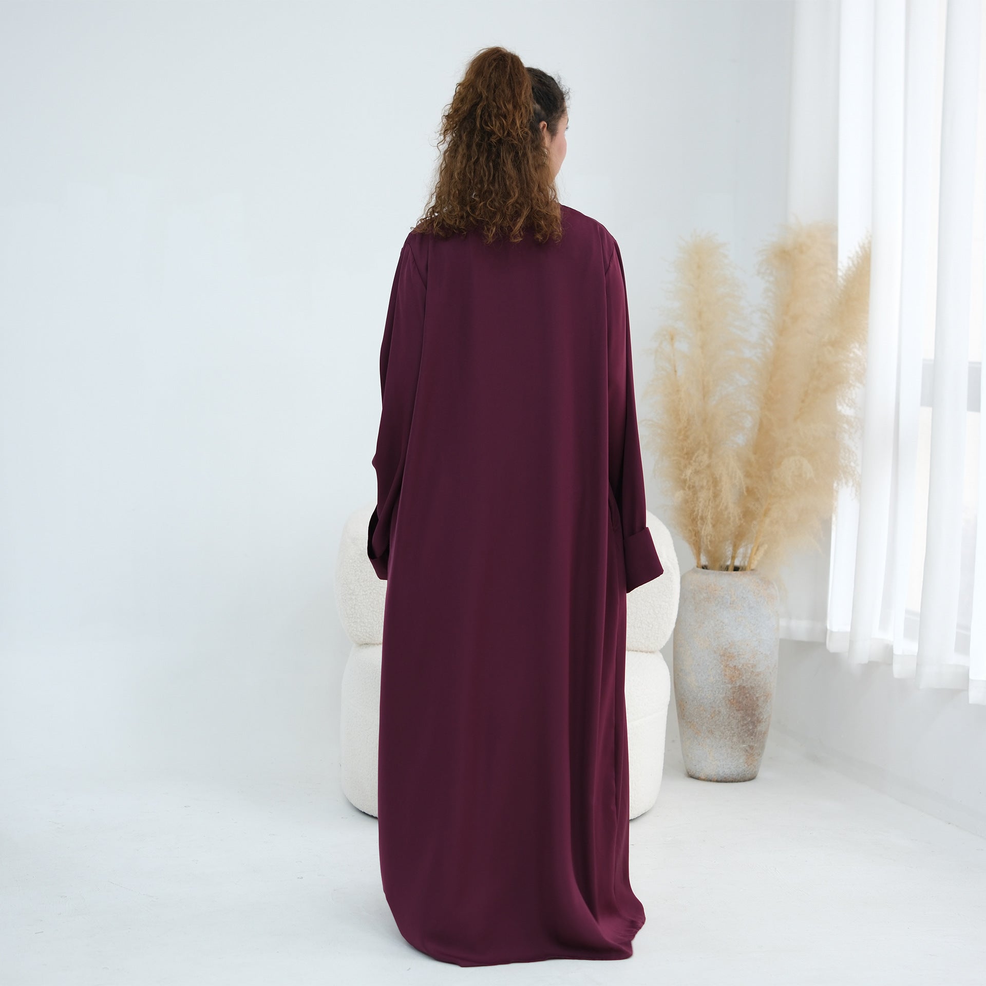Nida Open Abaya & Hijab Set(MOA344)