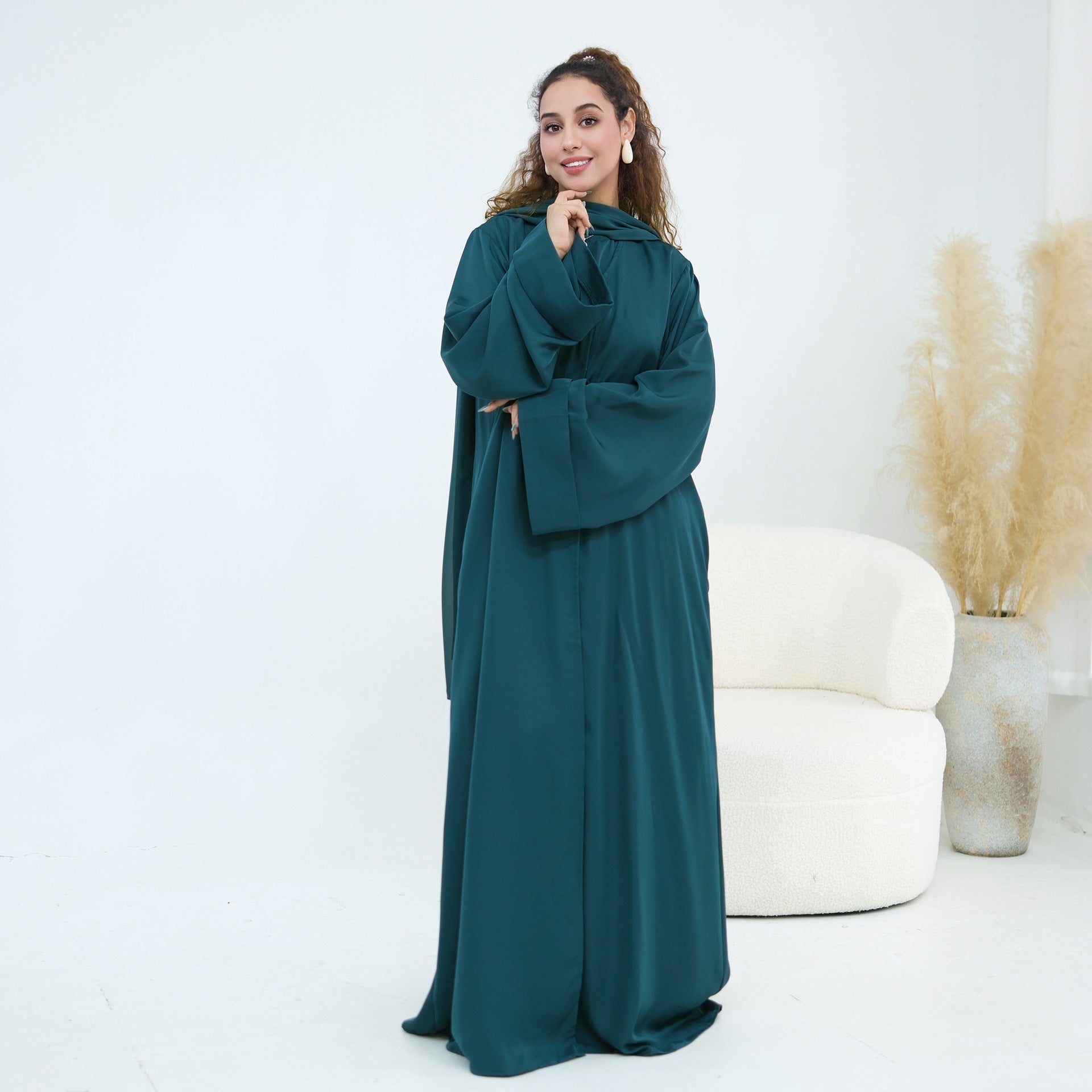 Nida Open Abaya & Hijab Set(MOA344)