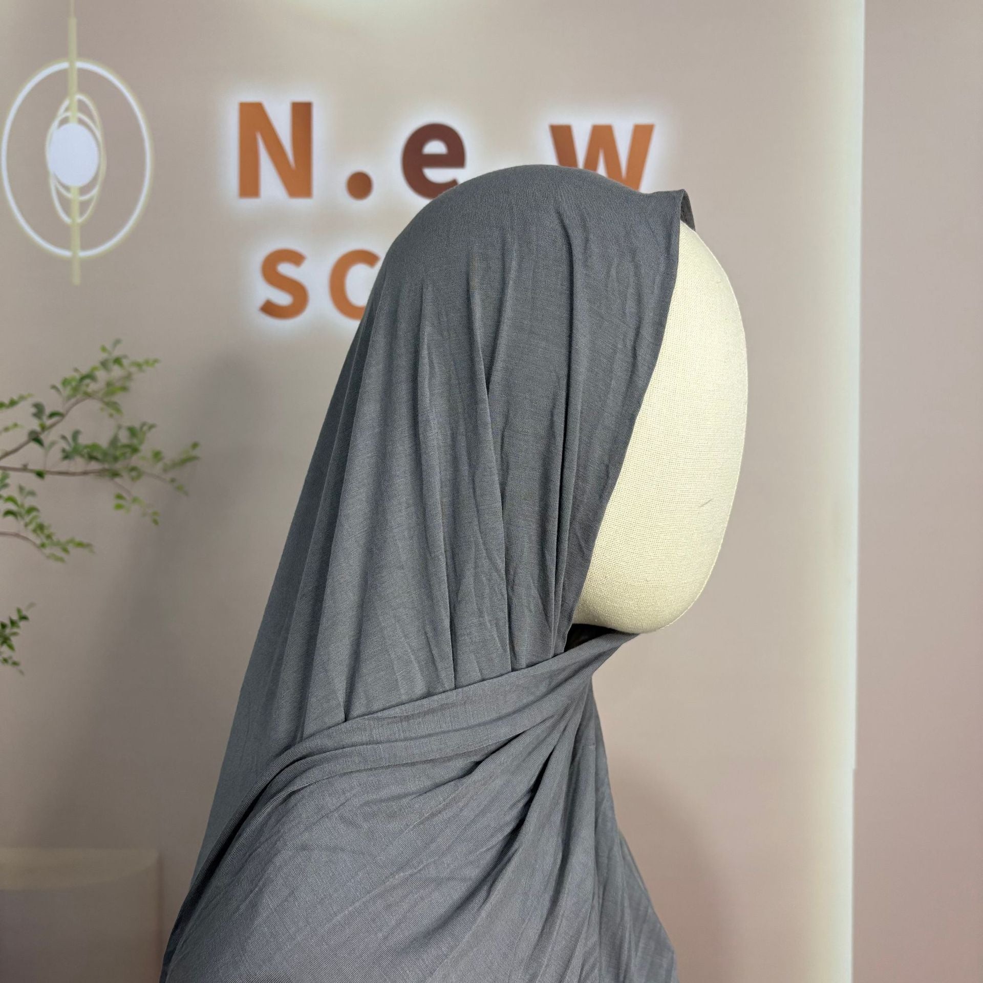 Bamboe Jersey Hijab Sjaal (MH255)