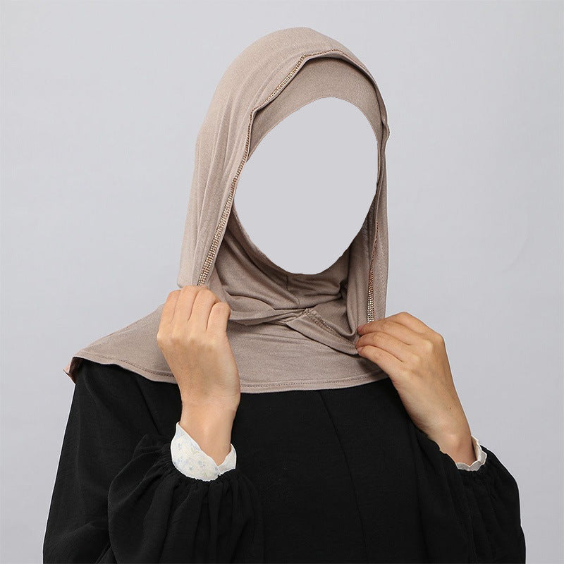 Crystal Trim Instant Hijab Cap(MH256)