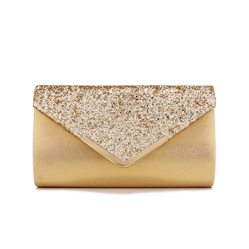 Classic Glitter Envelope Evening Clutch Bag - Sparkling Party Handbag & Crossbody Purse for Weddings & Proms（MAC495）