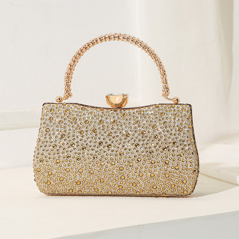 Luxurious Full Rhinestone Evening Clutch Bag - Elegant Sparkling Party Handbag & Shoulder Crossbody for Women（MAC489）
