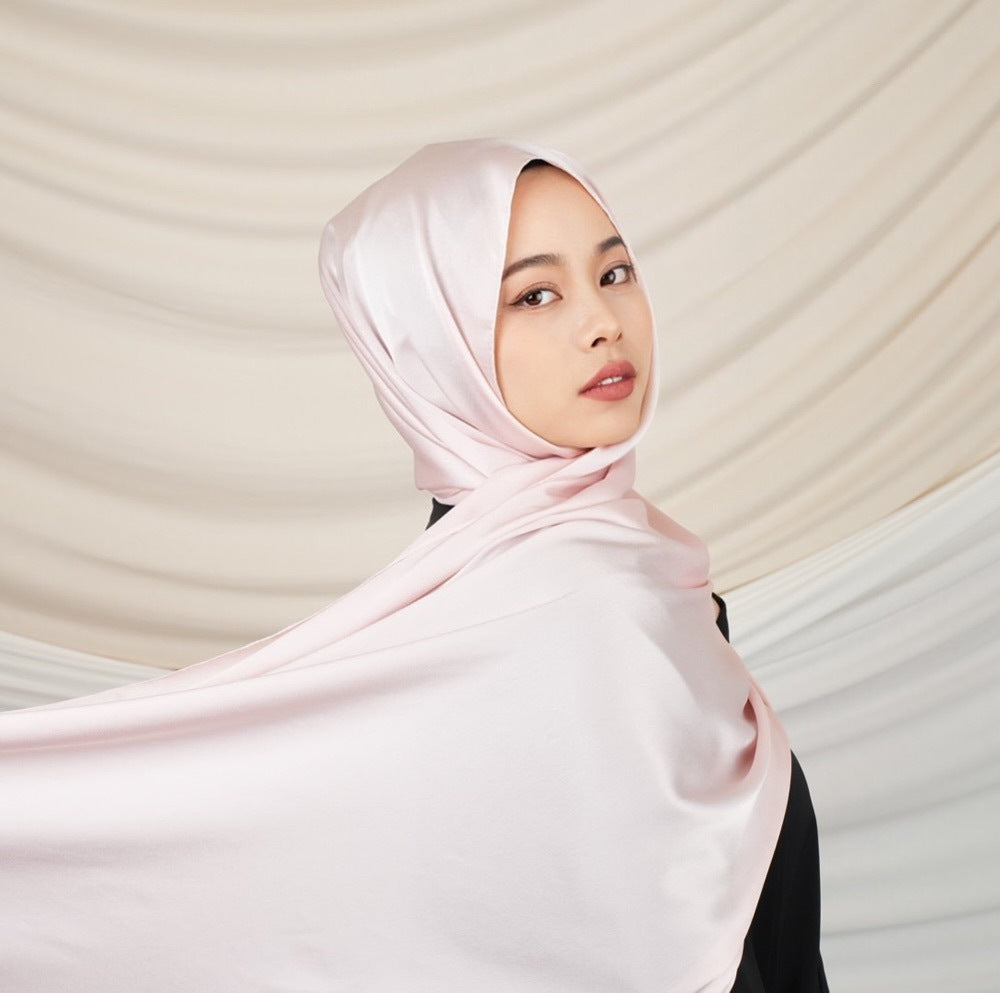 Versatile Headscarf Satin Solid Color Hijab (MH168)