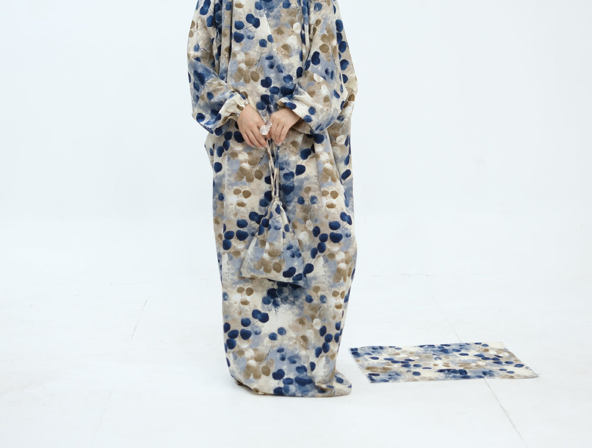 Printed One-Piece Hijab Abaya Prayer Set(MJ025)