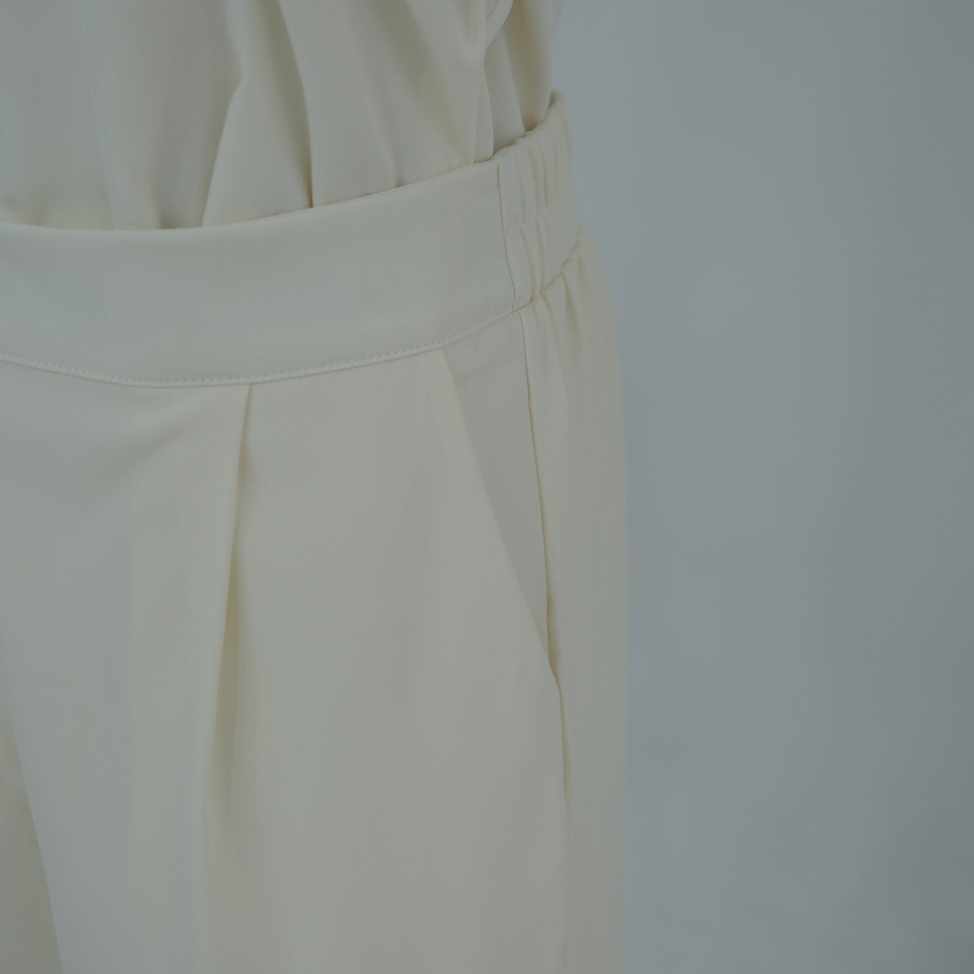 Button-Front Longline Top & Wide-Leg Trouser Set(MS456)