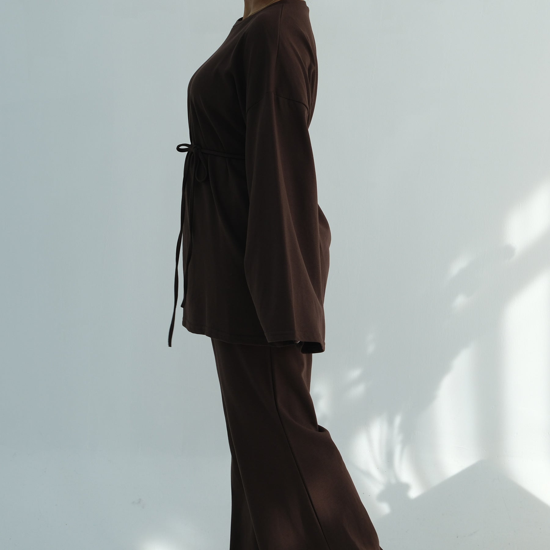 100% Cotton Oversized Top & Wide-Leg Trouser Set(MS450)