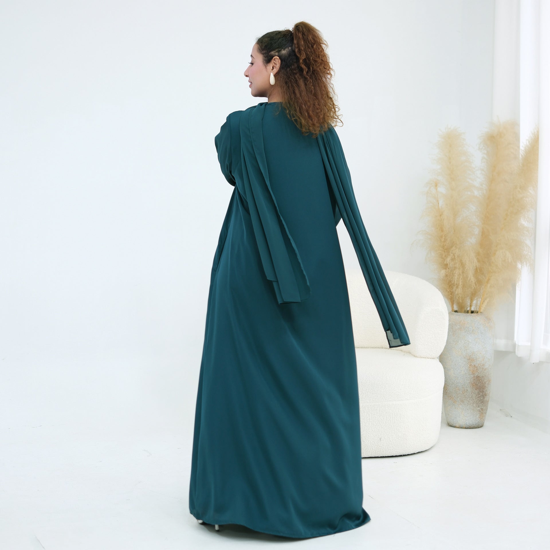 Nida Open Abaya & Hijab Set(MOA344)