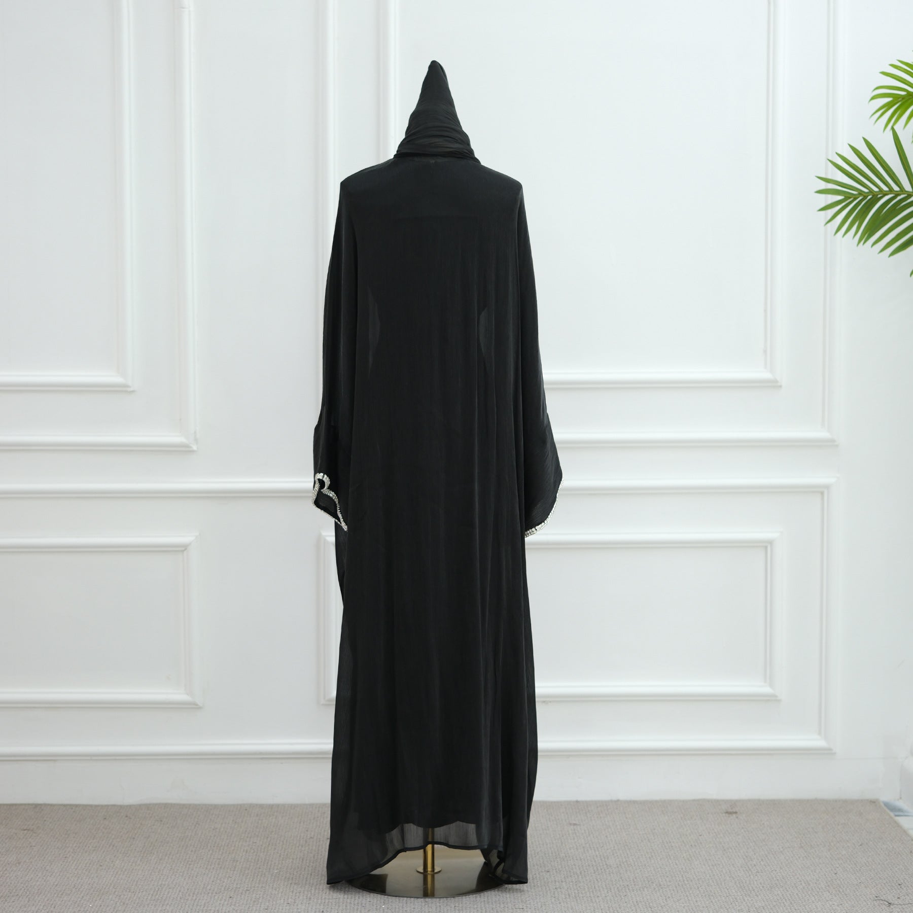 Luxe Beaded Cardigan Abaya |  Modest Luxury Evening Wear Beading-Embellished Robes (MOA195)