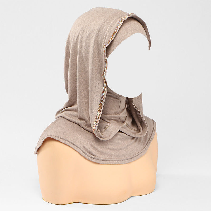 Crystal Trim Instant Hijab Cap(MH256)
