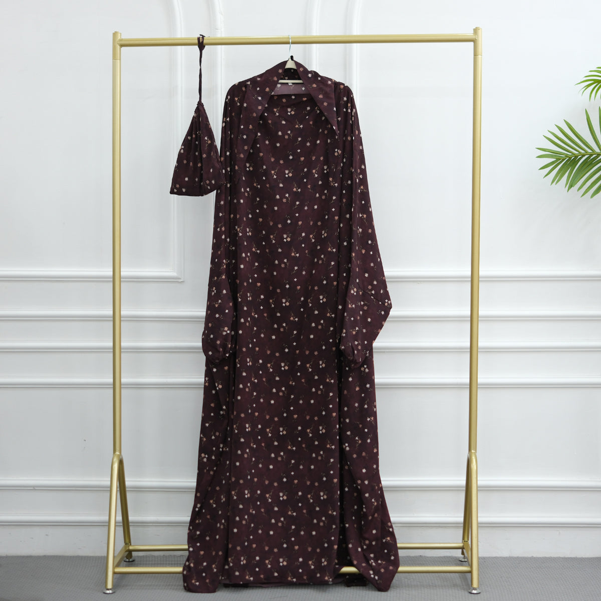 Printed One-Piece Hijab Abaya Prayer Set(MJ025)
