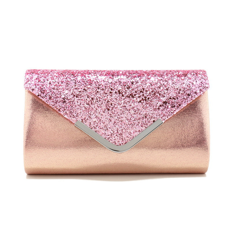 Classic Glitter Envelope Evening Clutch Bag - Sparkling Party Handbag & Crossbody Purse for Weddings & Proms（MAC495）