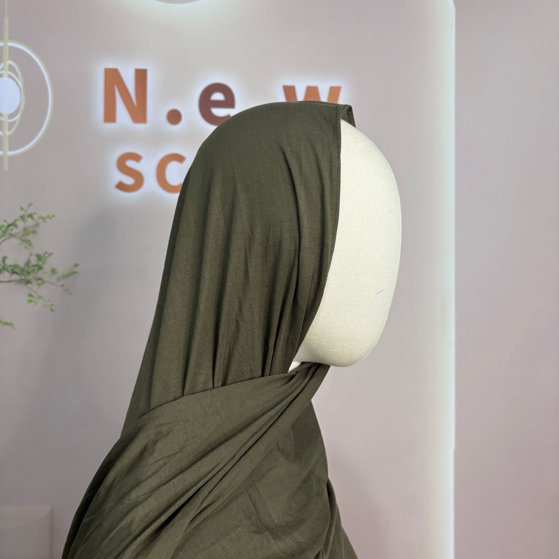 Bamboe Jersey Hijab Sjaal (MH255)