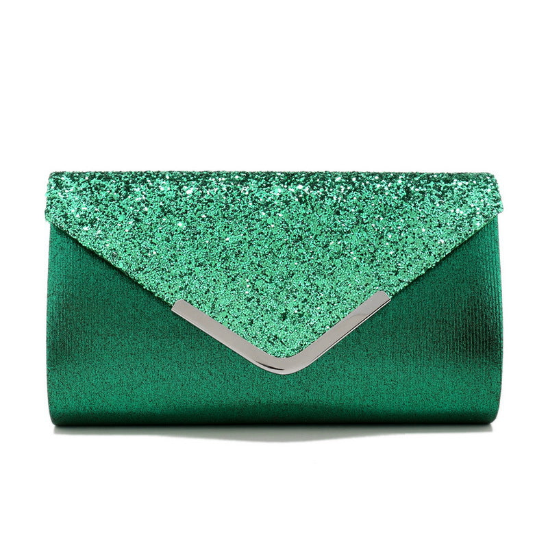 Classic Glitter Envelope Evening Clutch Bag - Sparkling Party Handbag & Crossbody Purse for Weddings & Proms（MAC495）