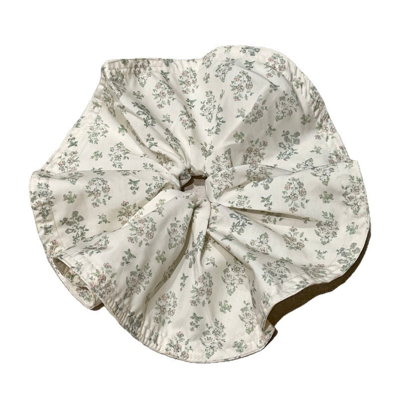 Oversized Floral Scrunchie Hair Tie（MAC453）