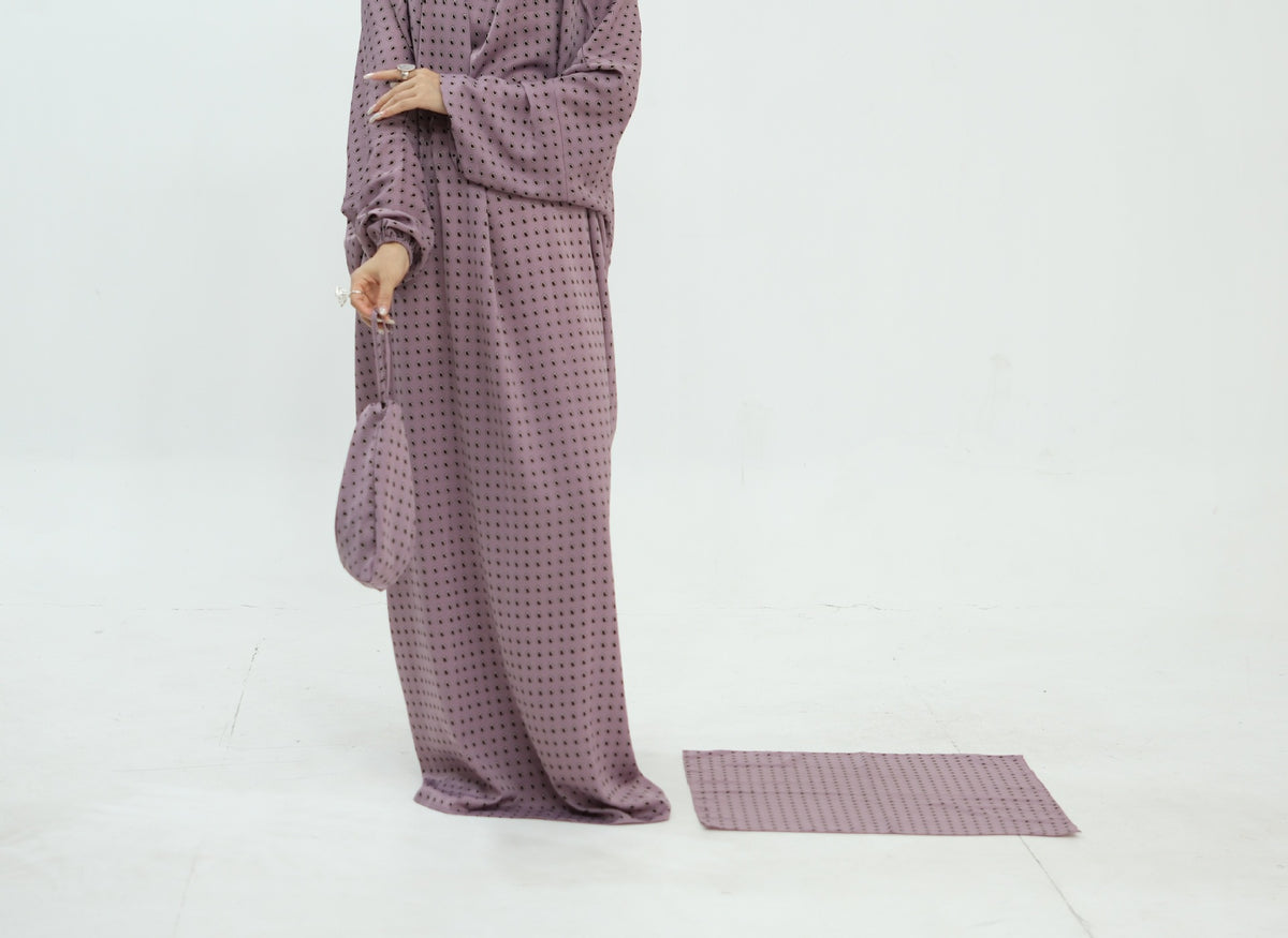 Printed One-Piece Hijab Abaya Prayer Set(MJ025)