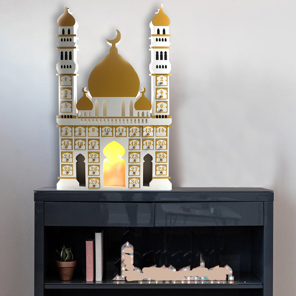 Wooden Arabic Castle Ramadan Tabletop Decor (MAC384)