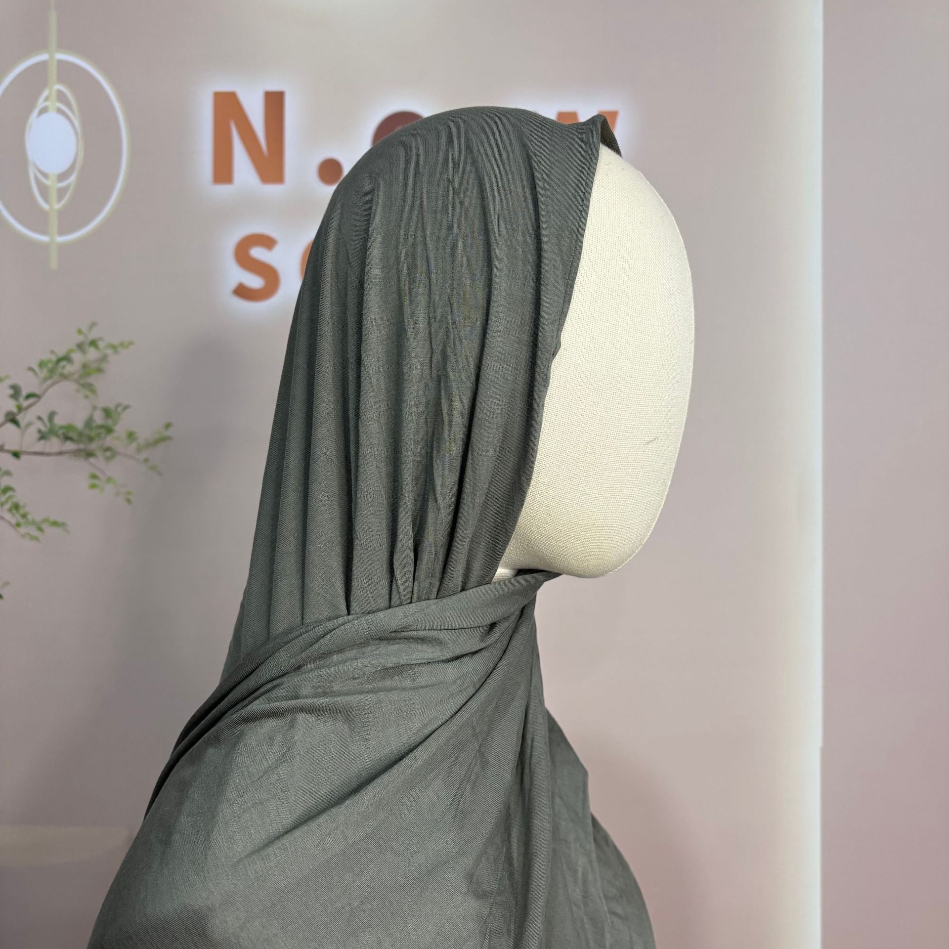 Bamboe Jersey Hijab Sjaal (MH255)