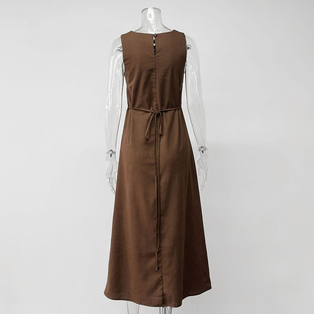 Cotton Sleeveless Midi Dress(MS500)