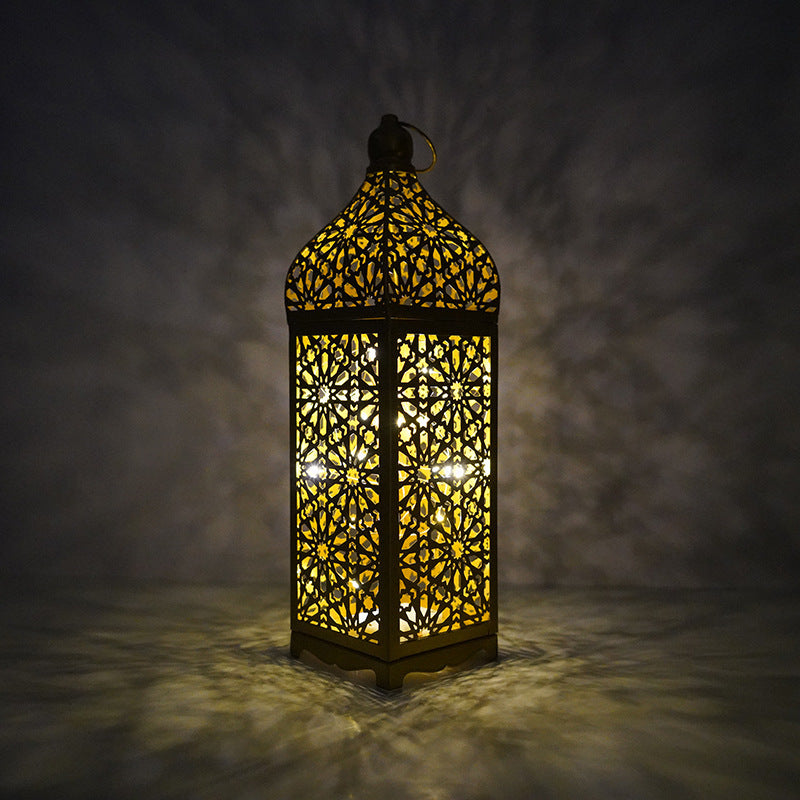 Festive Home Craft Decor Ramadan Hollow Moroccan Iron Lantern (MAC402)