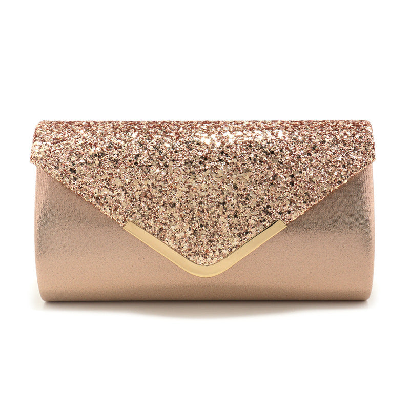 Classic Glitter Envelope Evening Clutch Bag - Sparkling Party Handbag & Crossbody Purse for Weddings & Proms（MAC495）