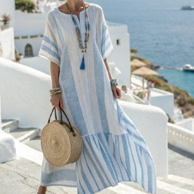 Printed Kaftan Maxi Dress(MS419)