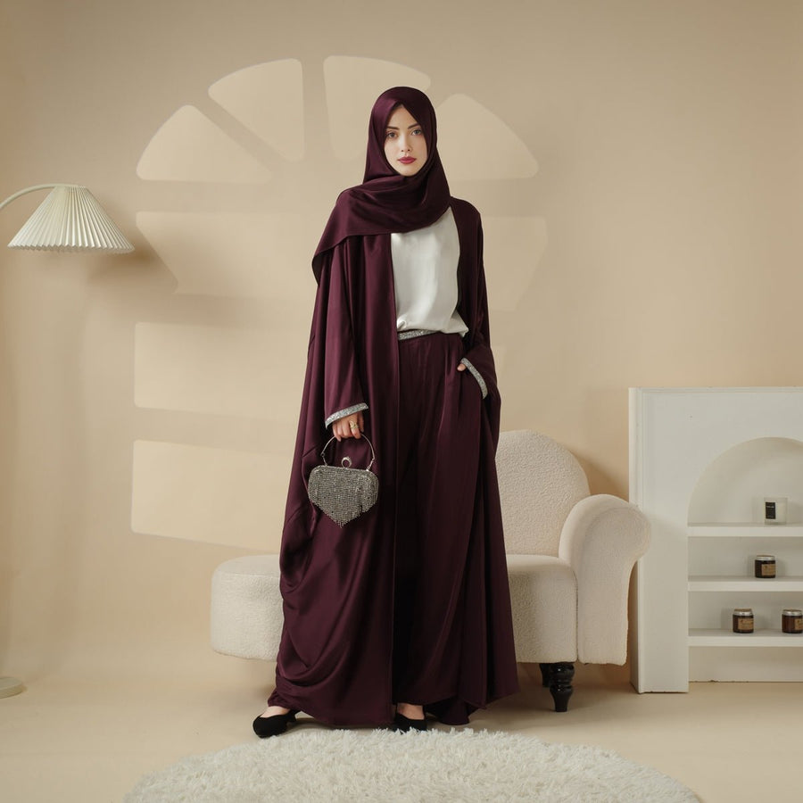 Twist Charm Abaya - Butter Yellow