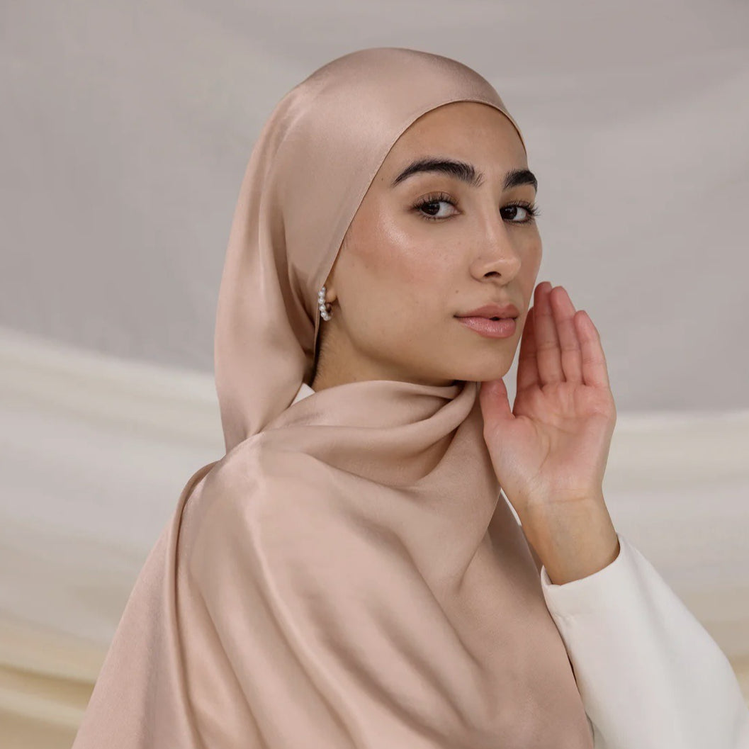 Versatile Headscarf Satin Solid Color Hijab (MH168)