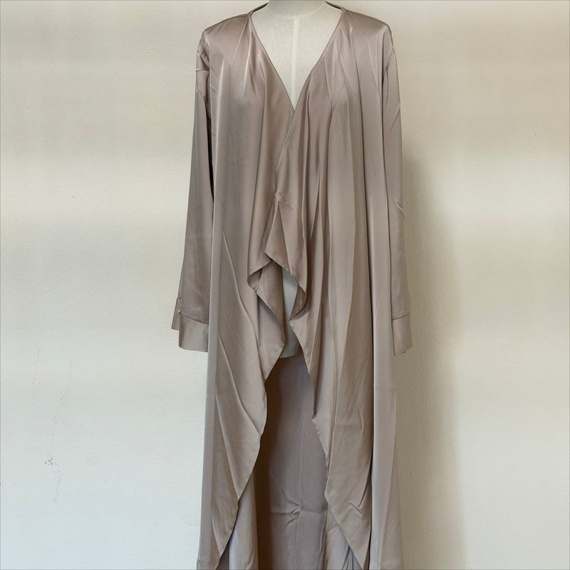 Archive Piece Satin Open Abaya & Hijab 2-Piece Set - MP010 (Size M Only) - Mariam's Collection