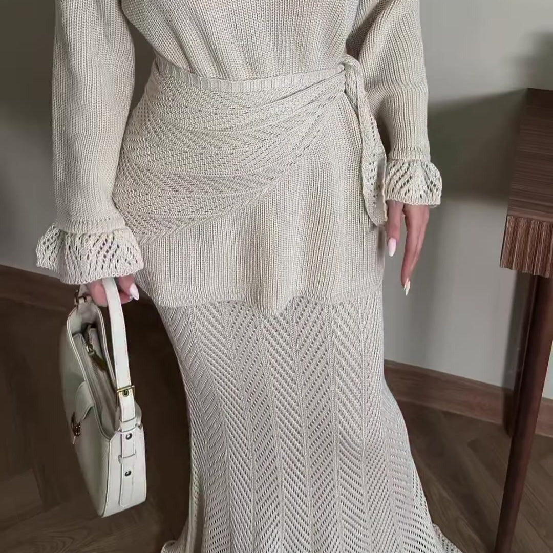 Open-Knit Three-Piece Set(MS524)