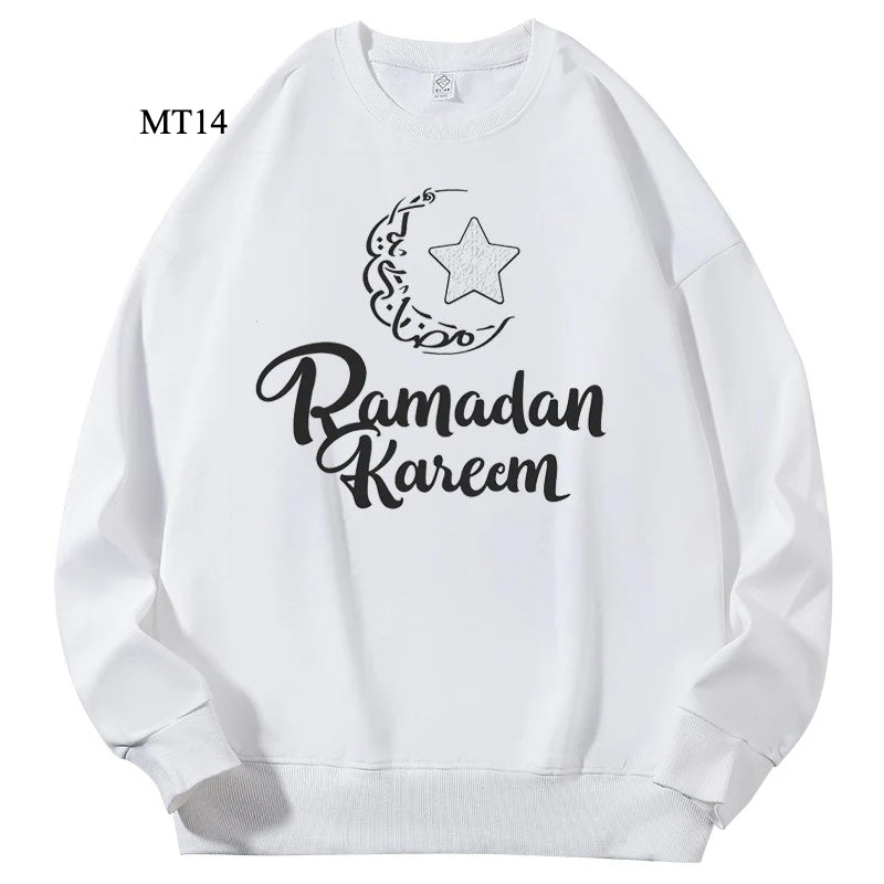 Ramadan Keffiyeh Customizable Sweatshirt for Adults – High-Quality, No-Hood Design (MTC003)