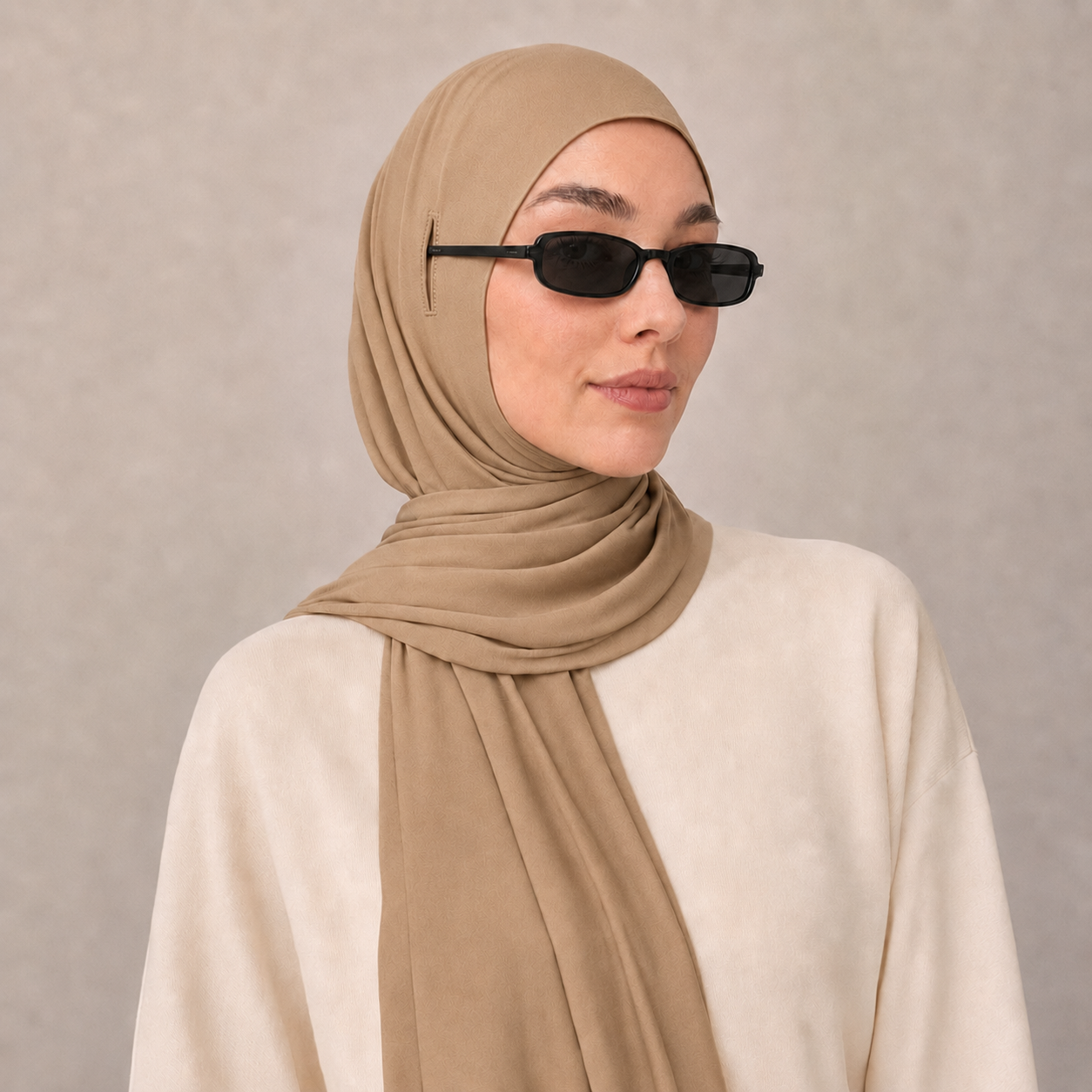 Cotton Modal Long Tail Hijab – Non-Slip, Breathable Instant Hijab (MH226)