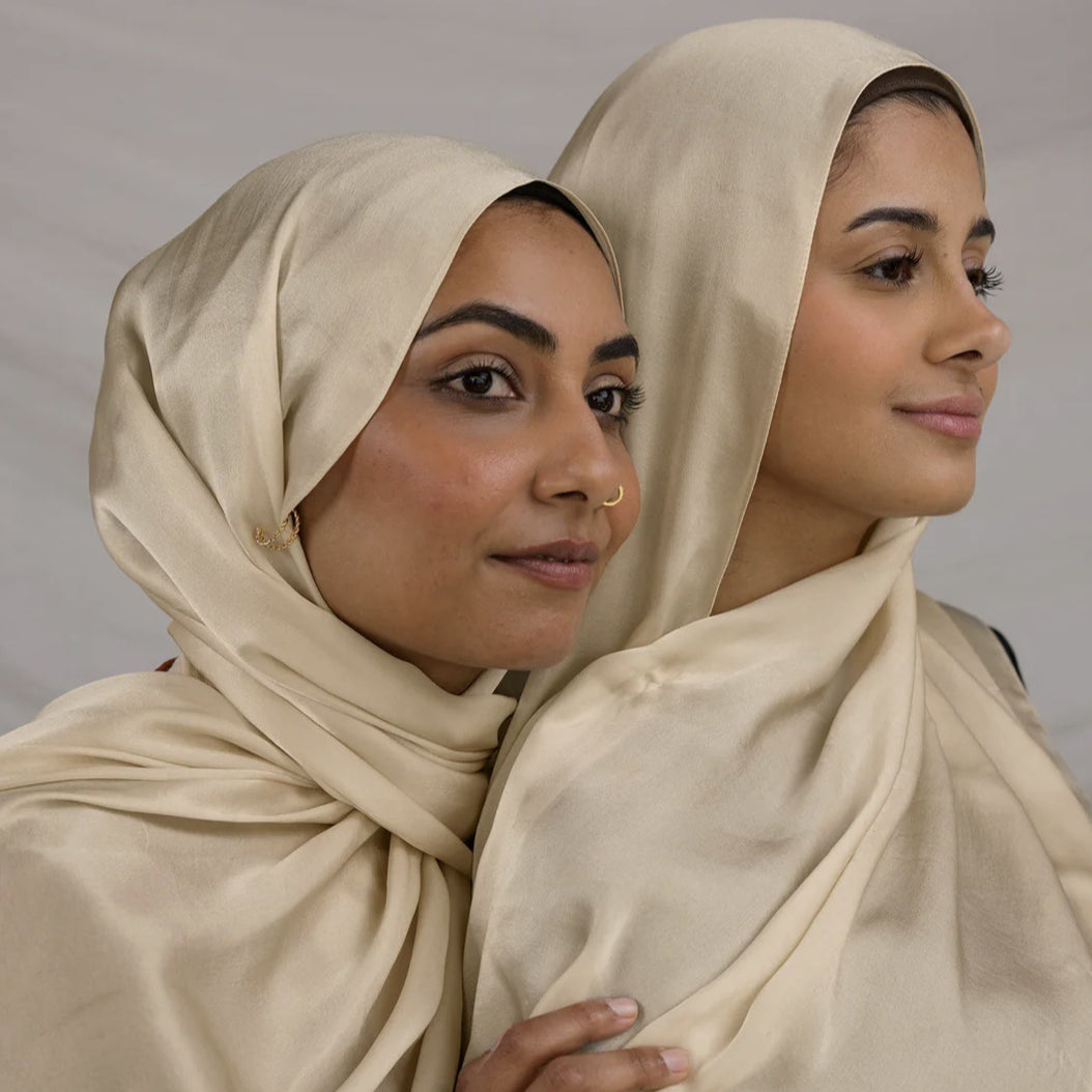 Versatile Headscarf Satin Solid Color Hijab (MH168)
