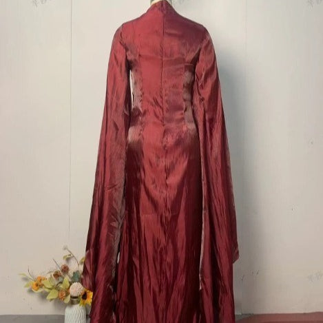 Fitted Waist Maxi Dress(MS285)