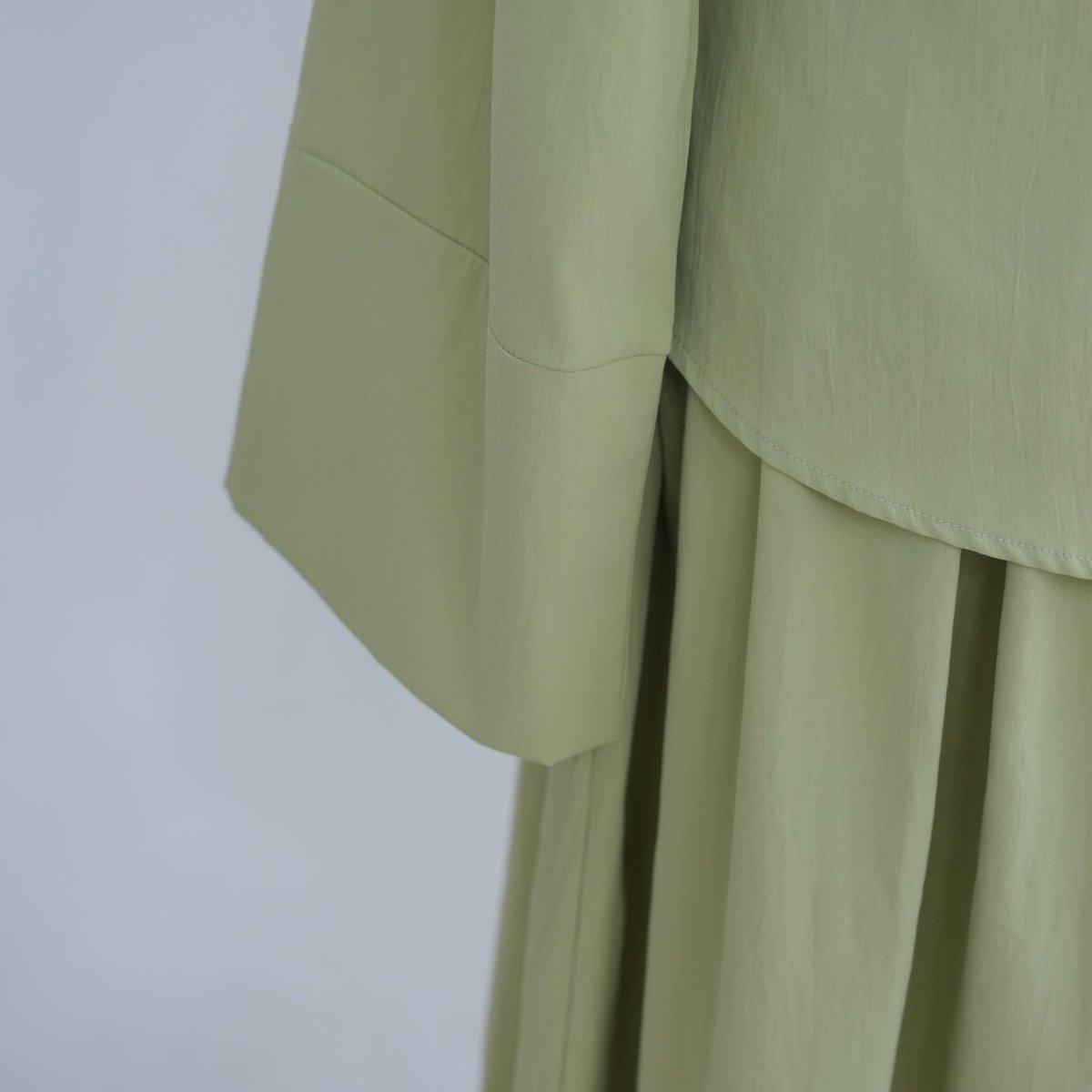 Bell Sleeve Back-Tie Top & A-Line Maxi Skirt Set(MS469) - Mariam's Collection