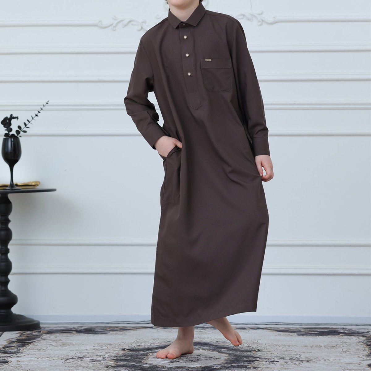 Boys Button - Front Thobe(MKB011) - Mariam's Collection